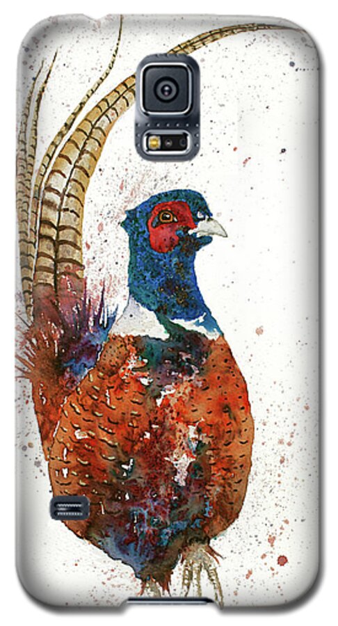 Pheasant Galaxy S5 Case featuring the painting Pheasant Portrait by John Silver