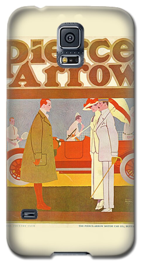 Advertisement Galaxy S5 Case featuring the mixed media Pierce-Arrow Advertisement by Louis Fancher