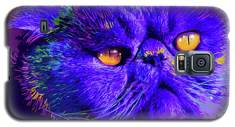Captain Blue Chip Galaxy S5 Case featuring the painting pOpCat Captain Blue Chip by DC Langer