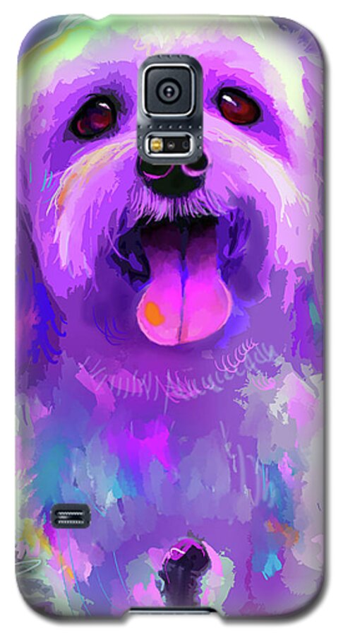 Scout Galaxy S5 Case featuring the painting pOpDog Scout by DC Langer