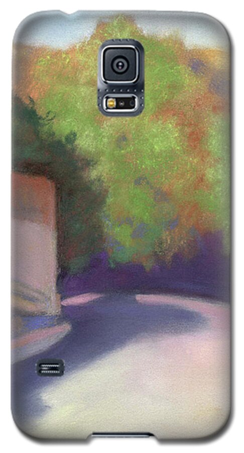 Street Galaxy S5 Case featuring the pastel Port Costa street in Bay Area by Linda Ruiz-Lozito