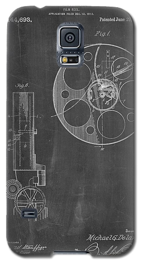 Pp807-chalkboard Film Reel 1915 Patent Poster Galaxy S5 Case by