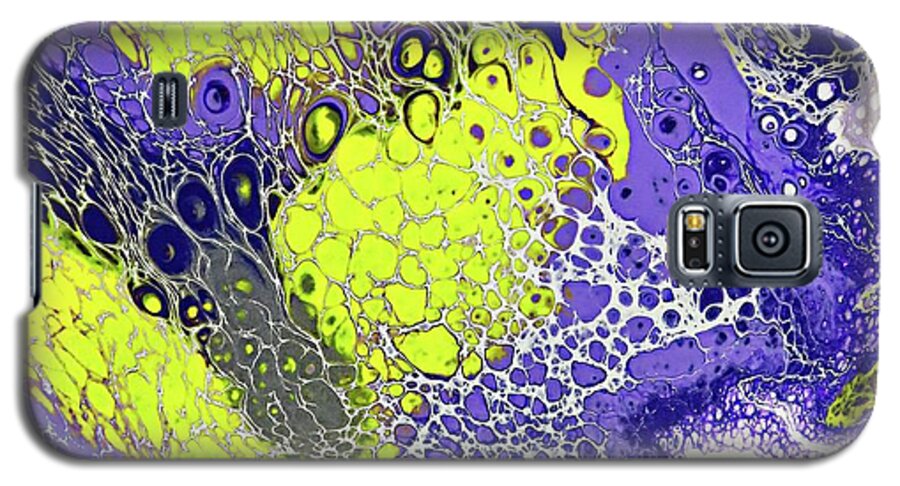 Abstract Painting Galaxy S5 Case featuring the photograph Purple and Yellow by Steve DaPonte