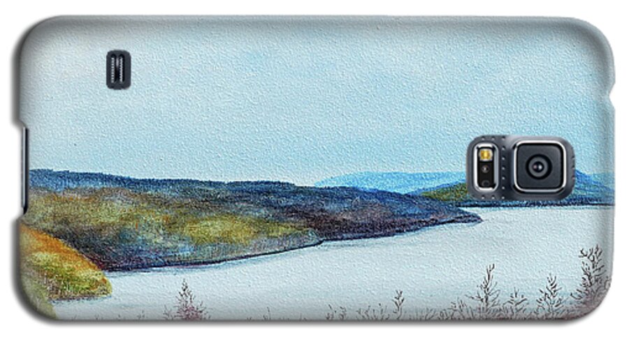Quabbin Galaxy S5 Case featuring the painting Quabbin Reservoir by Paul Gaj