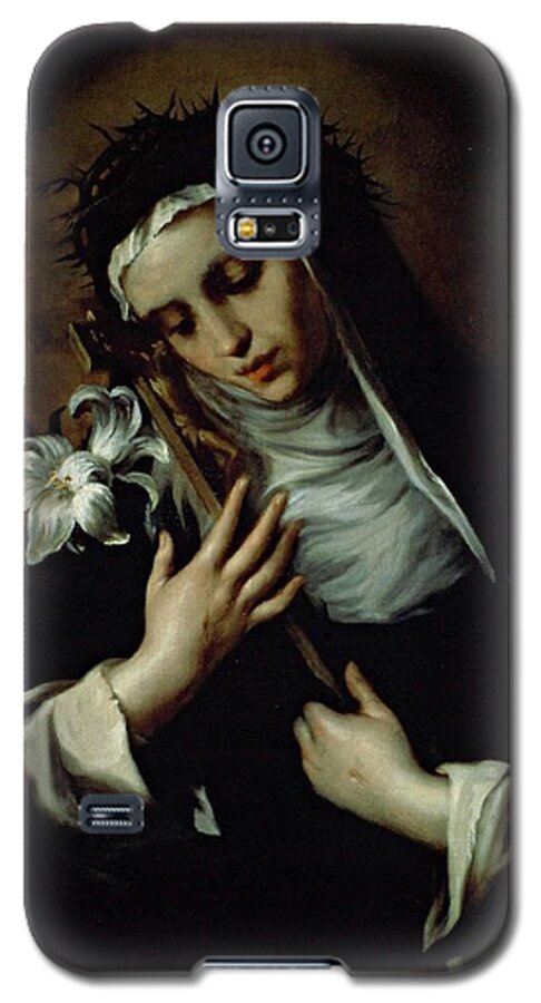 Santa Catalina Galaxy S5 Case featuring the painting 'Saint Catherine of Siena', Lombard artist, 17th century, Oil on canvas, 92 x 79 cm. by Album