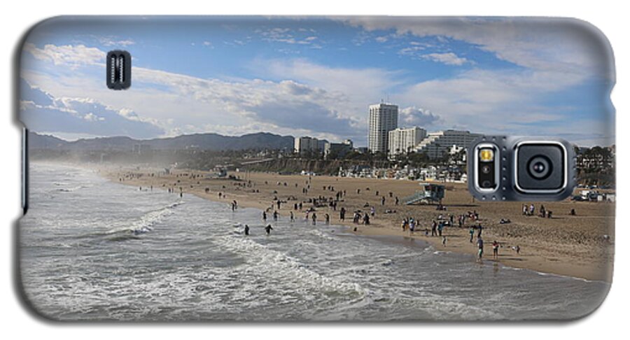 Beach Galaxy S5 Case featuring the photograph Santa Monica Beach , Santa Monica, California by John Shiron