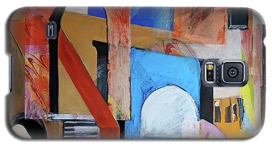 Landscape Galaxy S5 Case featuring the painting Santorini by Jillian Goldberg