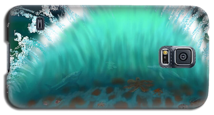 Ocean Galaxy S5 Case featuring the digital art Sea Window by Gary F Richards