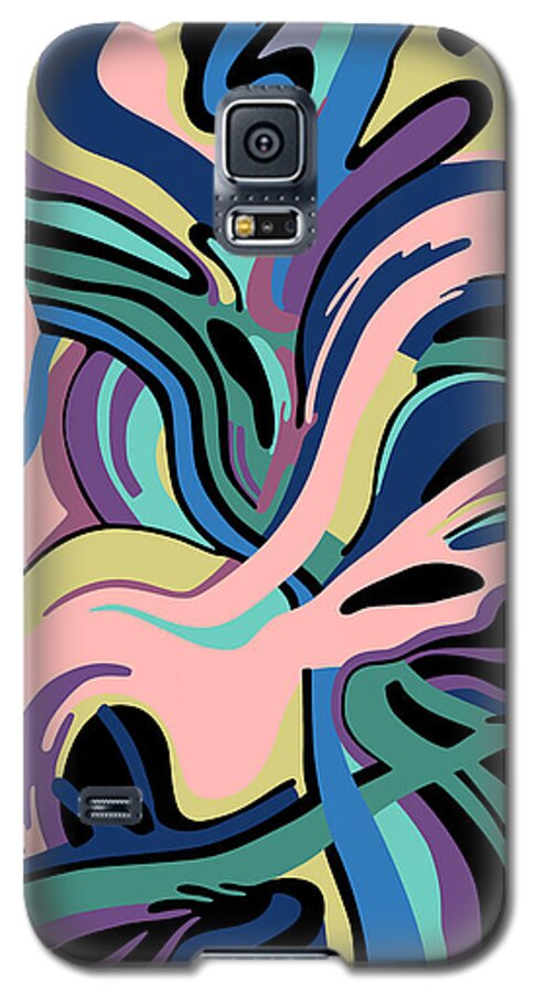 Abstract Galaxy S5 Case featuring the painting Sedona by Nikita Coulombe