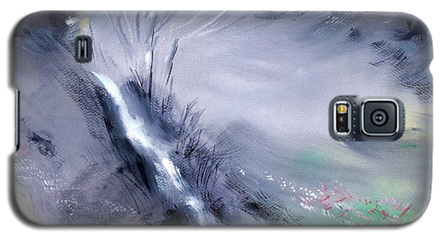 Nature Galaxy S5 Case featuring the painting Somewhere deep into the woods by Anil Nene