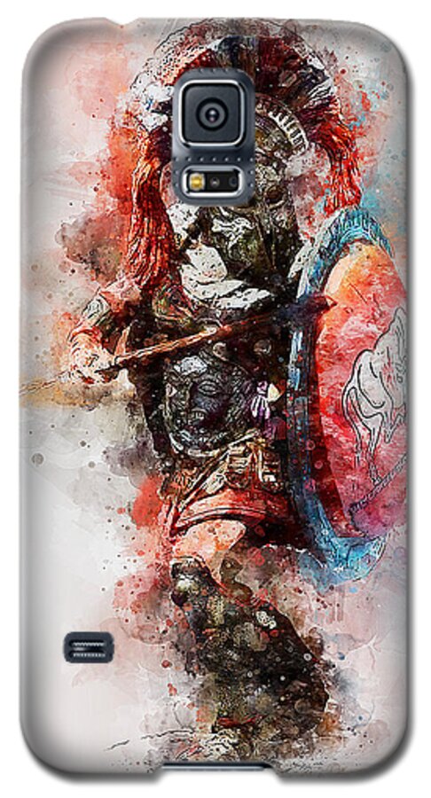 Spartan Warrior Galaxy S5 Case featuring the painting Spartan Hoplite - 38 by AM FineArtPrints