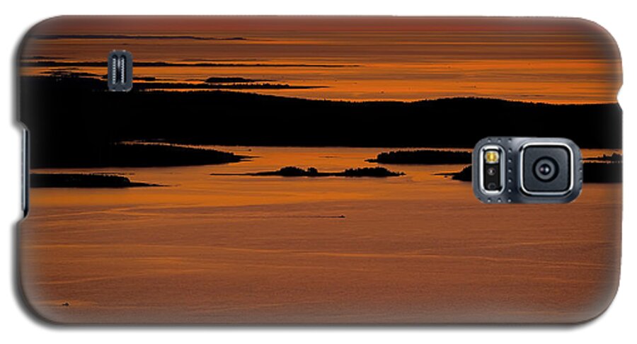 Maine Galaxy S5 Case featuring the photograph Sunrise Cadillac Mountain by Tom Gresham