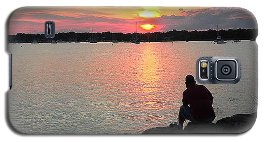 Sunset Photo Galaxy S5 Case featuring the photograph Sunset at the park by Kenneth Cole