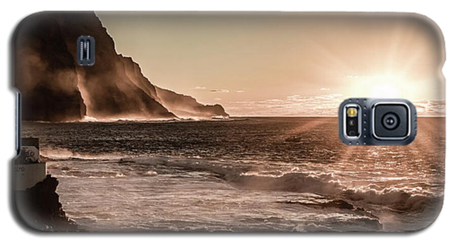 Sunset Galaxy S5 Case featuring the photograph Sunset on Santo Antao, Cape Verde by Lyl Dil Creations