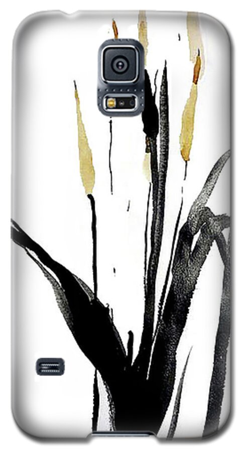 Sumi Galaxy S5 Case featuring the painting Tea Tails by Casey Shannon
