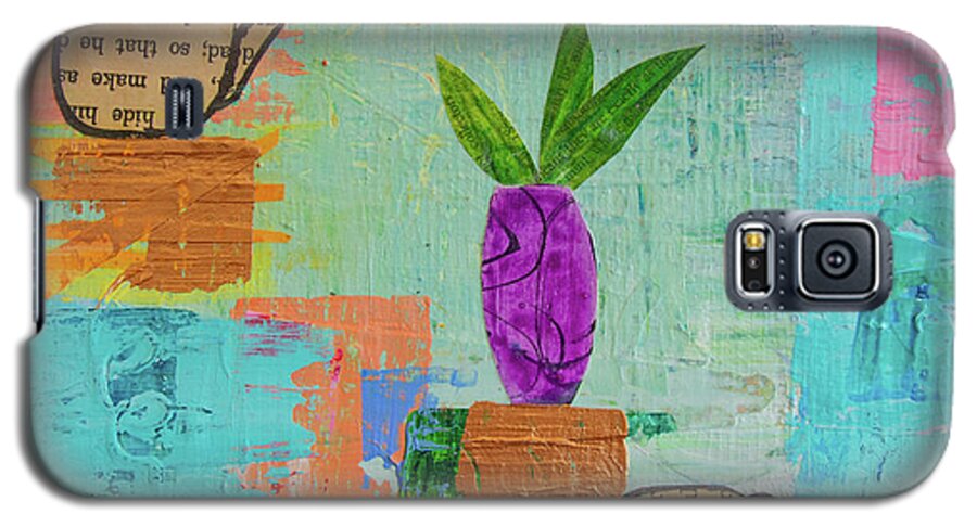 Tea Galaxy S5 Case featuring the mixed media The Art of Tea Two by Julia Malakoff