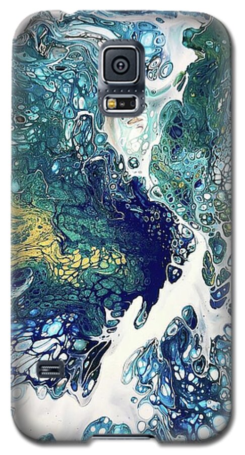 Acrylic Galaxy S5 Case featuring the painting The Big Splash by Teresa Wilson by Teresa Wilson