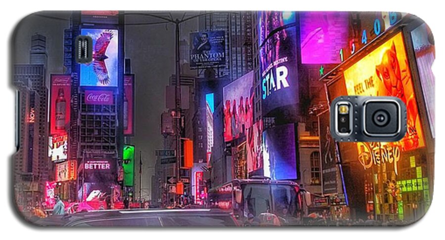 Times Square Galaxy S5 Case featuring the photograph Times Square - The Light Fantastic 2016 by Christopher Lotito