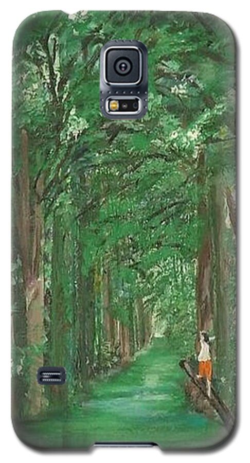 Acrylic Landscape Galaxy S5 Case featuring the painting Tree Canopy by Denise Morgan