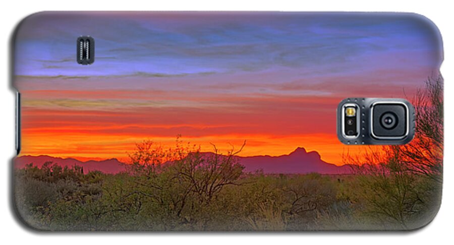 Sunset Galaxy S5 Case featuring the photograph Tucson Sunset h55 by Mark Myhaver