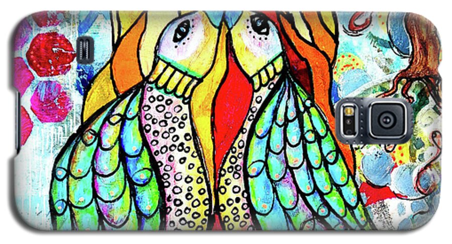 Sun Galaxy S5 Case featuring the mixed media Under the Sun by Mimulux Patricia No
