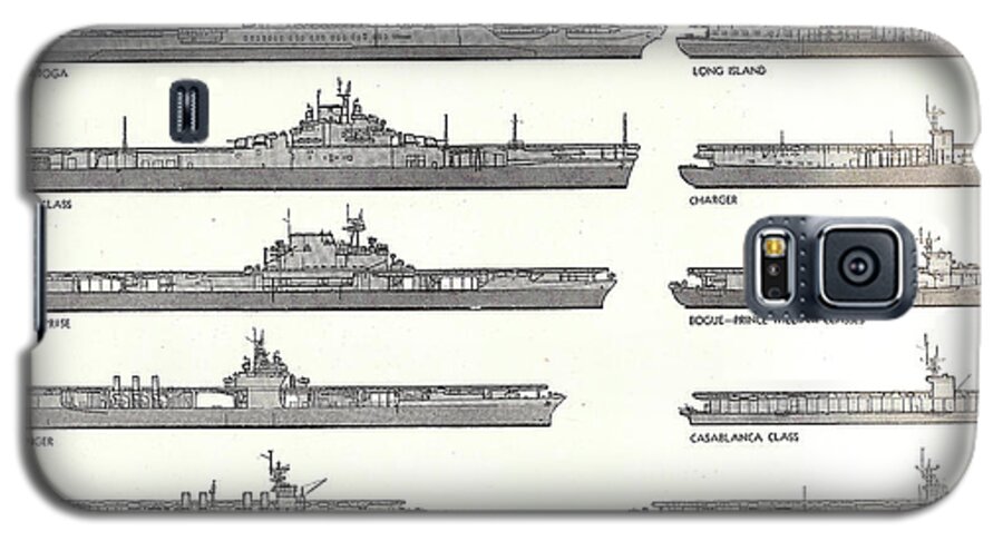 United Galaxy S5 Case featuring the photograph US Navy Aircraft Carriers of World War II by Steve Estvanik
