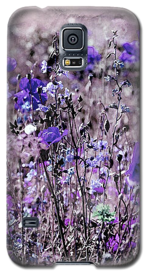 Wildflowers Galaxy S5 Case featuring the mixed media Violet Mood by Alex Mir