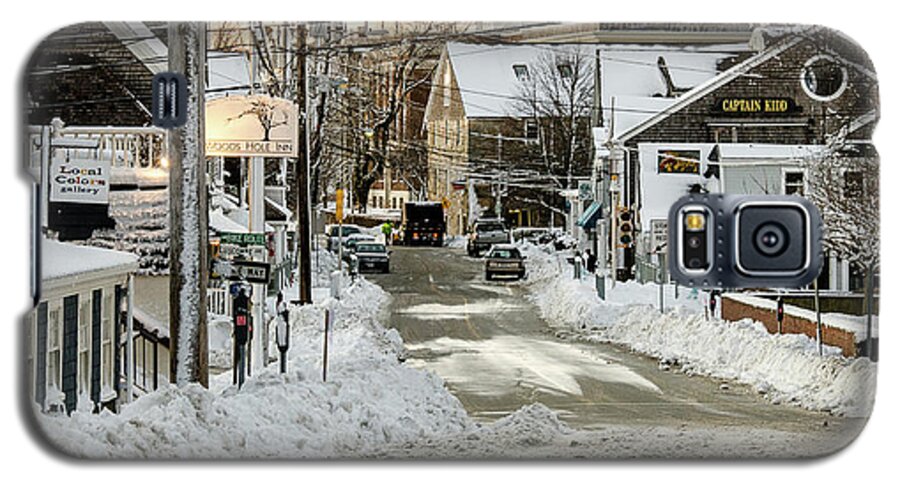 Woods Hole Galaxy S5 Case featuring the photograph Winter on Water Street by Jennifer Kano