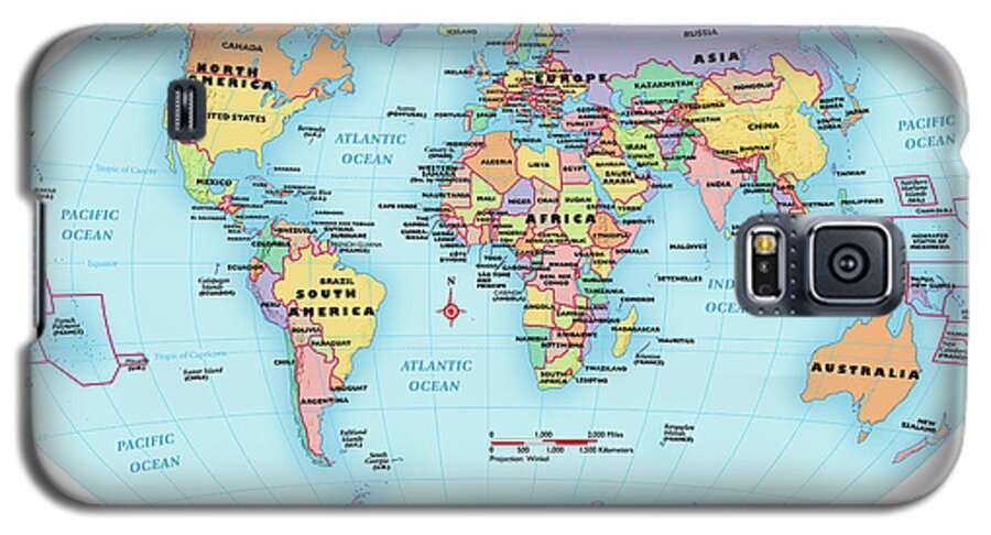 World Map, Continent And Country Labels by Globe Turner, Llc