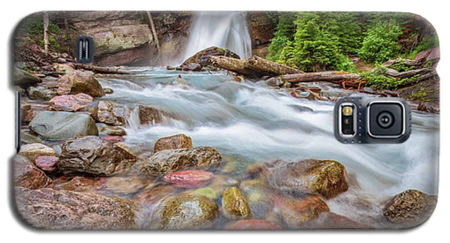 Glacier National Park Galaxy S5 Case featuring the photograph Baring Falls #1 by Jack Bell