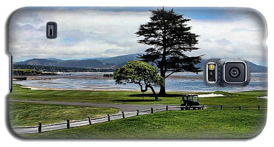 Pebble Beach Galaxy S5 Case featuring the photograph 18th at Pebble Beach Panorama by Judy Vincent