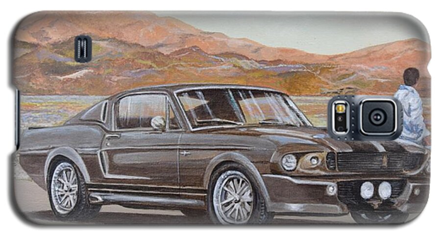 1967 Ford Mustang Fastback Galaxy S5 Case featuring the painting 1967 Ford Mustang Fastback by Sinisa Saratlic