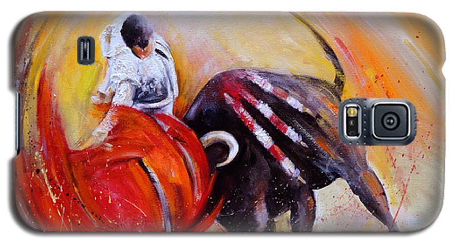 Animals Galaxy S5 Case featuring the painting 2009 Toro Acrylics 02 by Miki De Goodaboom