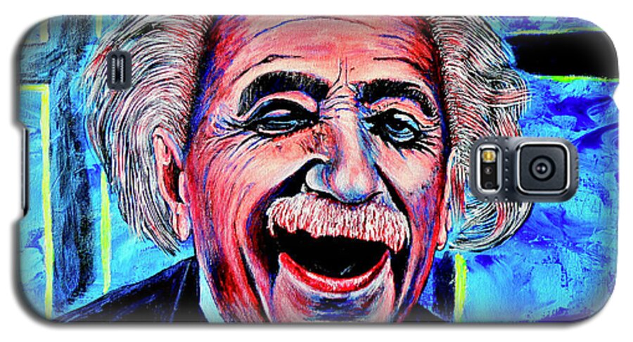 Human Galaxy S5 Case featuring the painting Albert Einstein by Viktor Lazarev