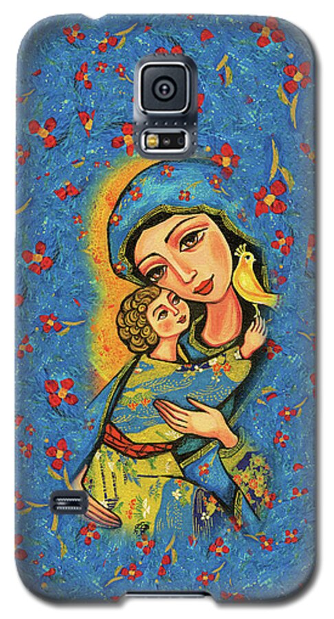 Mother And Child Galaxy S5 Case featuring the painting Mother Temple by Eva Campbell