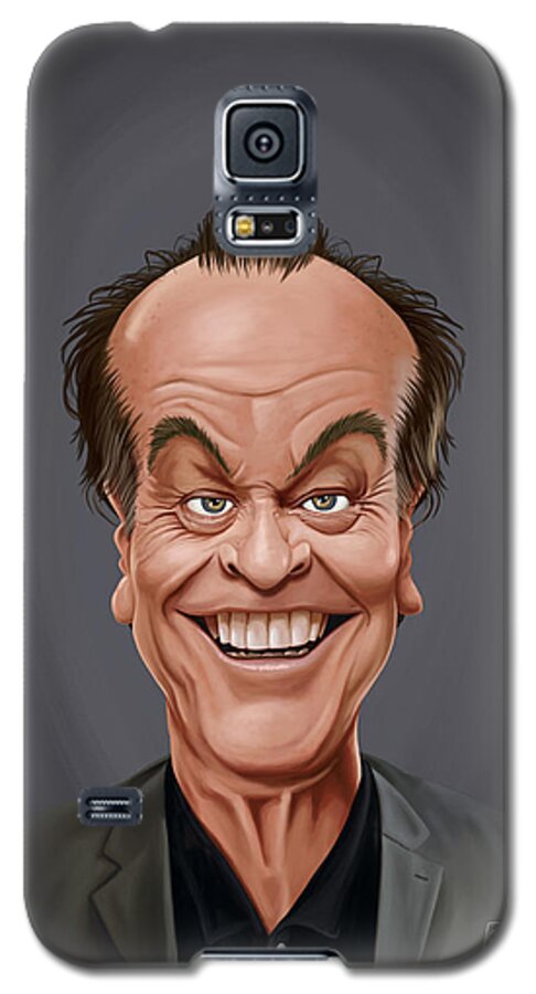 Illustration Galaxy S5 Case featuring the digital art Celebrity Sunday - Jack Nicholson by Rob Snow