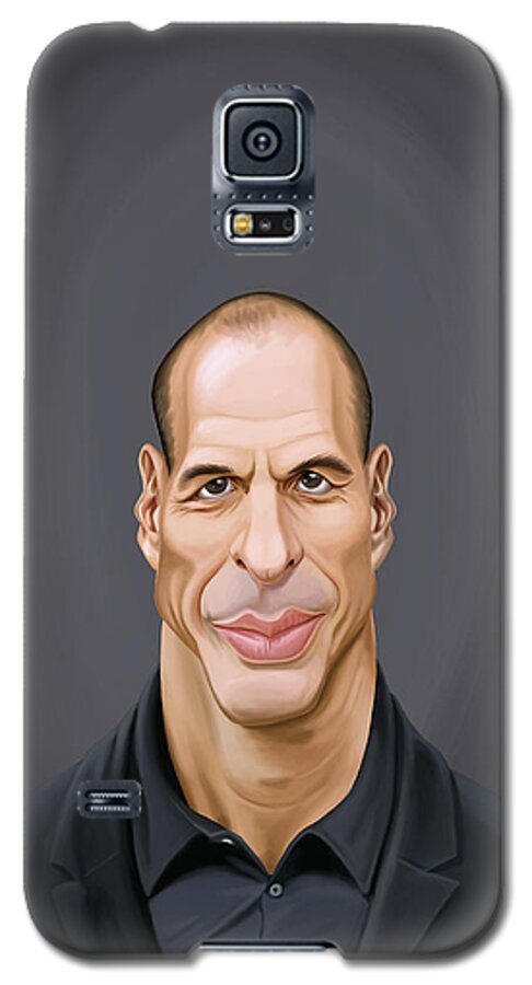 Caricature Galaxy S5 Case featuring the digital art Celebrity Sunday - Yanis Varoufakis by Rob Snow