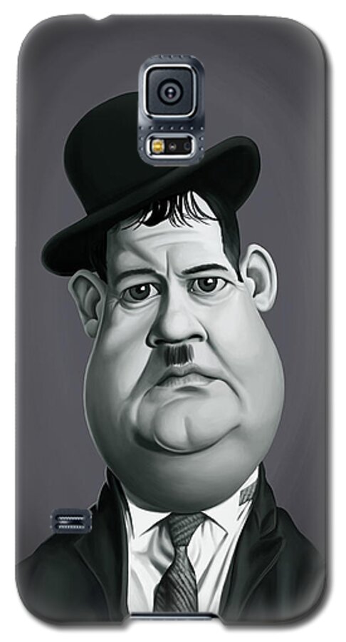 Illustration Galaxy S5 Case featuring the digital art Celebrity Sunday - Oliver Hardy by Rob Snow
