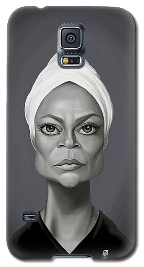 Illustration Galaxy S5 Case featuring the digital art Celebrity Sunday - Eartha Kitt by Rob Snow