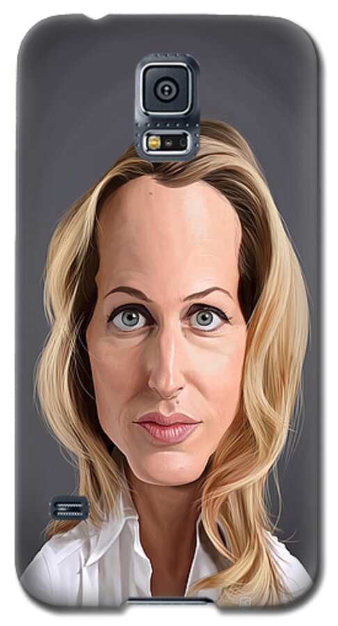 Illustration Galaxy S5 Case featuring the digital art Celebrity Sunday - Gillian Anderson by Rob Snow