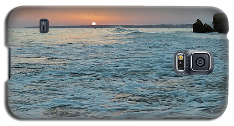 Algarve Galaxy S5 Case featuring the photograph Beautiful Sunset in Gale Beach in Algarve by Angelo DeVal