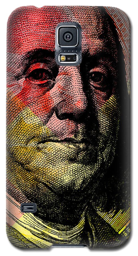 Benjamin Franklin Galaxy S5 Case featuring the digital art Benjamin Franklin - $100 bill by Jean luc Comperat