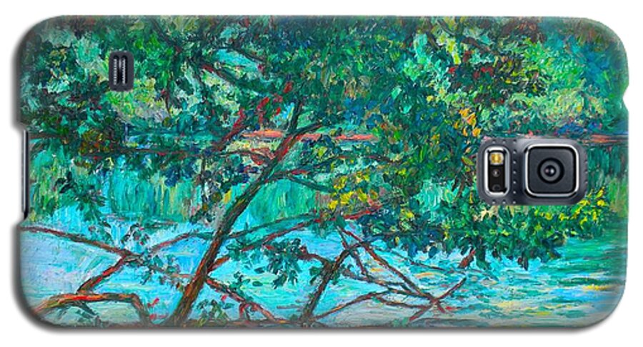 Landscape Galaxy S5 Case featuring the painting Bisset Park by Kendall Kessler