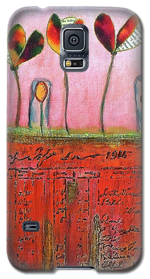 Collage Galaxy S5 Case featuring the mixed media Buried Ledger by Bellesouth Studio