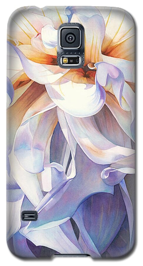 Dahlia Galaxy S5 Case featuring the painting CascadeDance by Sandy Haight