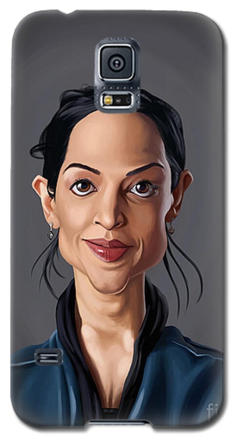 Illustration Galaxy S5 Case featuring the digital art Celebrity Sunday - Archie Panjabi by Rob Snow