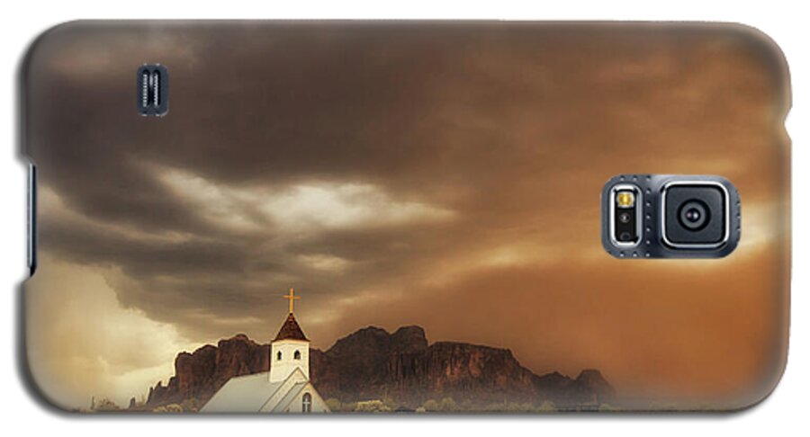 Arizona Galaxy S5 Case featuring the photograph Chapel in the Storm by Rick Furmanek