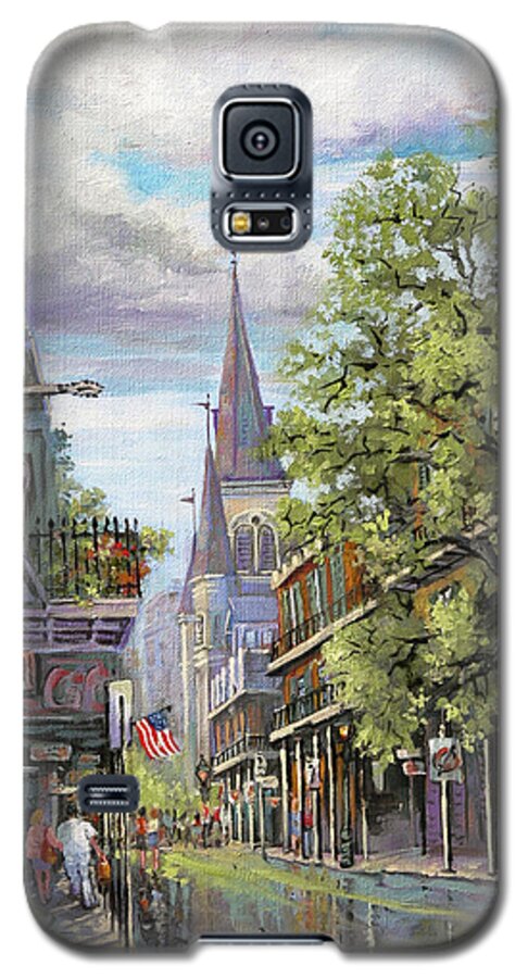 New Orleans Paintings Galaxy S5 Case featuring the painting Chartres Rain by Dianne Parks
