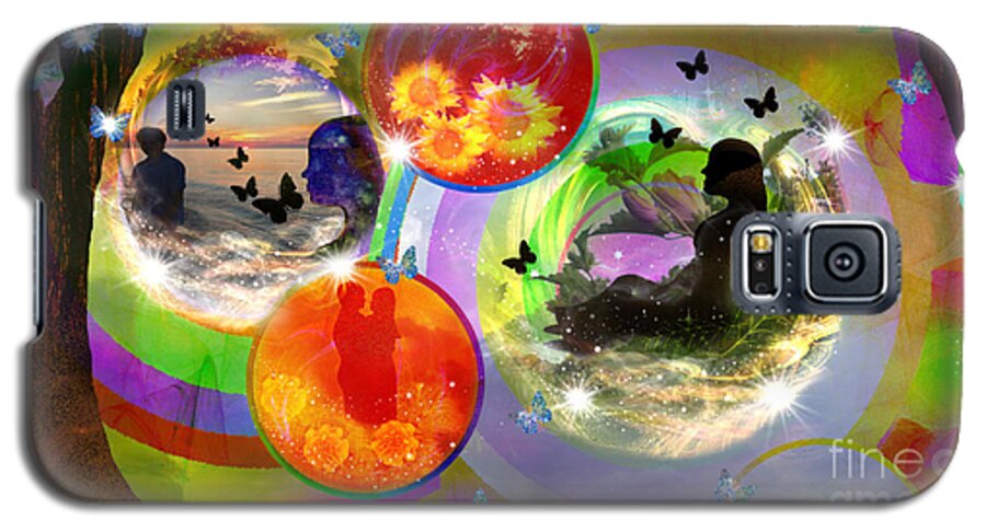 Daydreaming Galaxy S5 Case featuring the mixed media Daydreaming by Diamante Lavendar