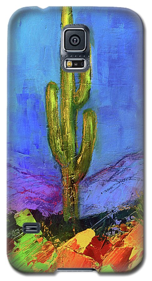 Desert Galaxy S5 Case featuring the painting Desert Giant by Elise Palmigiani